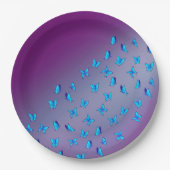 エンチャントバタフライパープル紙プレート ペーパープレート (正面)