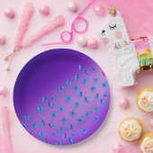 エンチャントバタフライパープル紙プレート ペーパープレート (パーティー)