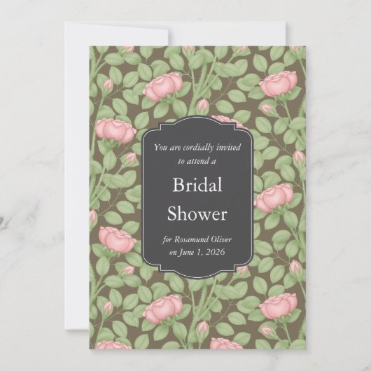 エンチャントバラガーデンブラウン結婚ズイベントインビタティ 招待状 (正面)