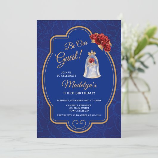 エンチャントバラフェアユタレ誕生日招待状 招待状 (スタンド正面)