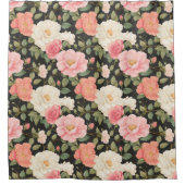 エンチャントバラヘブンヴィンテージパステルフローラ シャワーカーテン (正面)