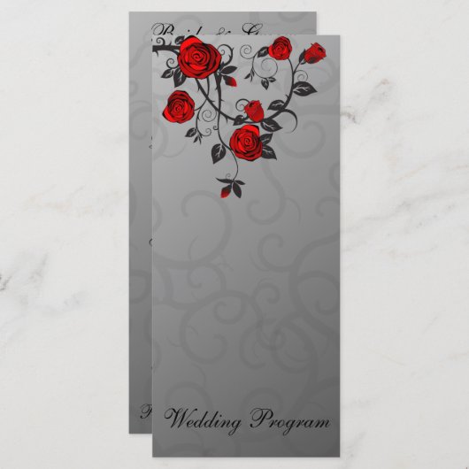 エンチャントバラ結婚式 プログラムカード プログラム (正面/裏面)