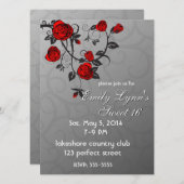 エンチャントバラ誕生日 招待状 (正面/裏面)