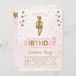 エンチャントバレリナスパルクル誕生日招待状 招待状