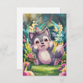 エンチャントパステルウルフ サンキューカード (正面/裏面)