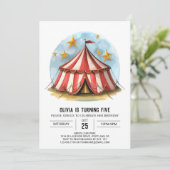 エンチャントパステルカーニバルサーカス誕生日 招待状 (スタンド正面)