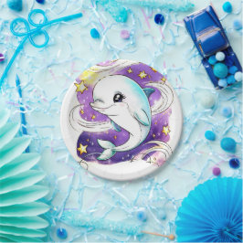 エンチャントパステルキッズドルフィン誕生日 ペーパープレート