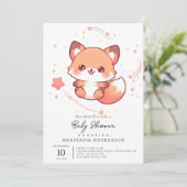 エンチャントパステルキツネベビーシャワー 招待状 (スタンド正面)