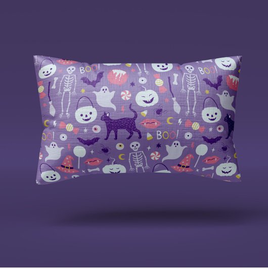 エンチャントパステルスポオクタキュラーハロウィーン ランバークッション