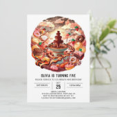 エンチャントパステルチョコレート誕生日 招待状 (スタンド正面)