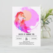 エンチャントパステルライオン誕生日 招待状 (スタンド正面)