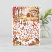 エンチャントパンプキンオータム秋ハッピーバースデー カード (スタンド正面)