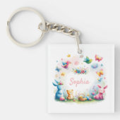 エンチャントパーソナライズされたガーデン動物キーチェーン キーホルダー (正面)