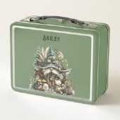 エンチャントパーソナライズされたドフォレスト格言グリーン メタルランチボックス (裏面)