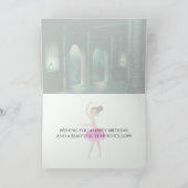 エンチャントパーソナライズされたバレリーナ&キャット誕生日 カード (内部)