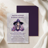 エンチャントパープルウィッチハローウィンパーティ招待状 招待状