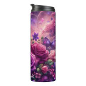 エンチャントパープルガーデンハート蝶 タンブラー (回転右)