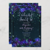 エンチャントパープルグリーンガーデングロースウィート16 招待状 (正面/裏面)