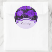 エンチャントパープルバラフローラシール ラウンドシール (バッグ)