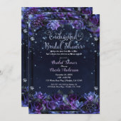 エンチャントパープルファンタジーバラブライダルシャワー 招待状 (正面/裏面)