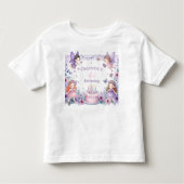 エンチャントパープルフェアリー園 – 誕生日 トドラーTシャツ (正面)