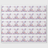 エンチャントパープルフェアリー園 – 誕生日 ラッピングペーパー (フラット)