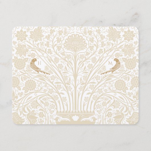 エンチャントビクトリアンフローラウェディングレセプションカード エンクロージャーカード (裏面)