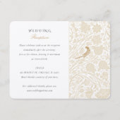 エンチャントビクトリアンフローラウェディングレセプションカード エンクロージャーカード (正面)