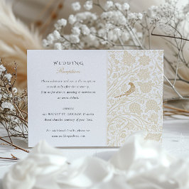 エンチャントビクトリアンフローラウェディングレセプションカード エンクロージャーカード