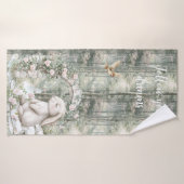 エンチャントピンクフローラガーデンバニードリームズ バスタオル (バスタオル)