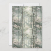 エンチャントピンクフローラガーデンバニー誕生日 招待状 (裏面)