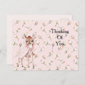 エンチャントピンクローゼスフローラ考えディアズオブユー ポストカード (正面/裏面)