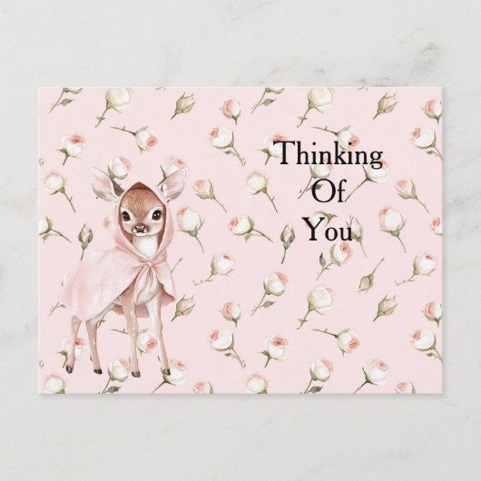 エンチャントピンクローゼスフローラ考えディアズオブユー ポストカード (正面)