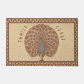 エンチャントピーコックアールデコヴィンテージウォルタークレーン ドアマット (正面)