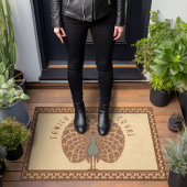 エンチャントピーコックアールデコヴィンテージウォルタークレーン ドアマット