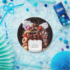 エンチャントファウンテンチョコレート誕生日 ペーパープレート