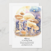 エンチャントフェアコアキノコ誕生日招待状 招待状 (正面/裏面)