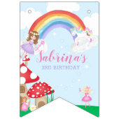 エンチャントフェアリーガーデンハッピーバースデー バンティングフラッグ (第1の旗)