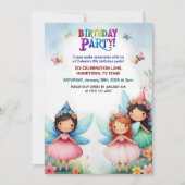 エンチャントフェアリーガーデンバースデーパーティ招待状 招待状 (正面)