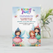 エンチャントフェアリーガーデンバースデーパーティ招待状 招待状 (スタンド正面)