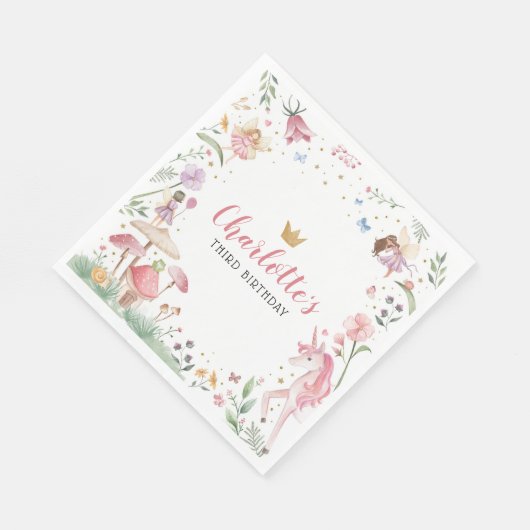 エンチャントフェアリーガーデンパーティーナプキンス スタンダードランチョンナプキン (角)