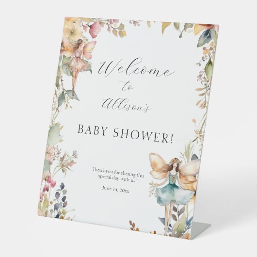 エンチャントフェアリーガーデン秋フローラウェルカムシャワー 台座サイン (正面)