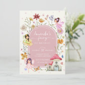エンチャントフェアリーガーリーガーデンフローラ1st誕生日 招待状 (スタンド正面)