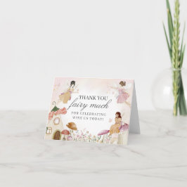 エンチャントフェアリーサンキューカード誕生日またはベビー サンキューカード