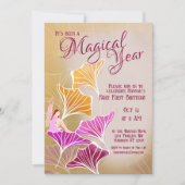 エンチャントフェアリーファースト魔法誕生日 招待状 (正面)