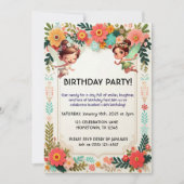 エンチャントフェアリーフローラ誕生日招待状 招待状 (正面)