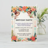 エンチャントフェアリーフローラ誕生日招待状 招待状 (スタンド正面)