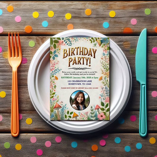 エンチャントフェアリーフローラ誕生日招待状 招待状