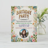 エンチャントフェアリーフローラ誕生日招待状 招待状 (スタンド正面)