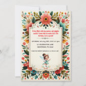 エンチャントフェアリーフローラ誕生日招待状 招待状 (正面)